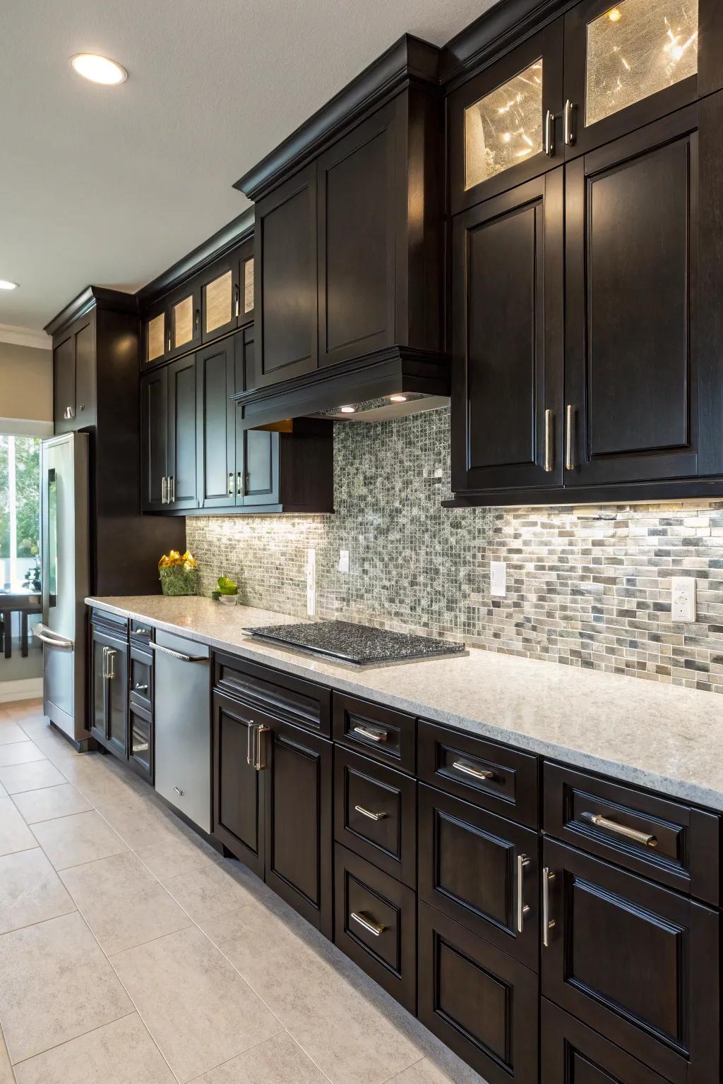 Illuminate your area using radiant glass mosaics.