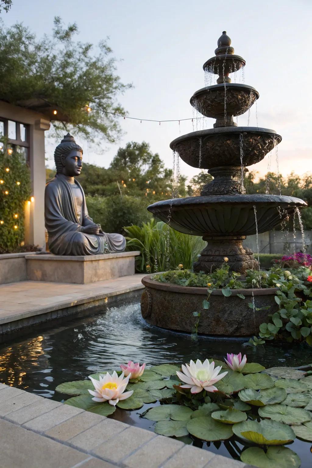 Encourage calm and equilibrium in your garden with a Zen meditation cascade.
