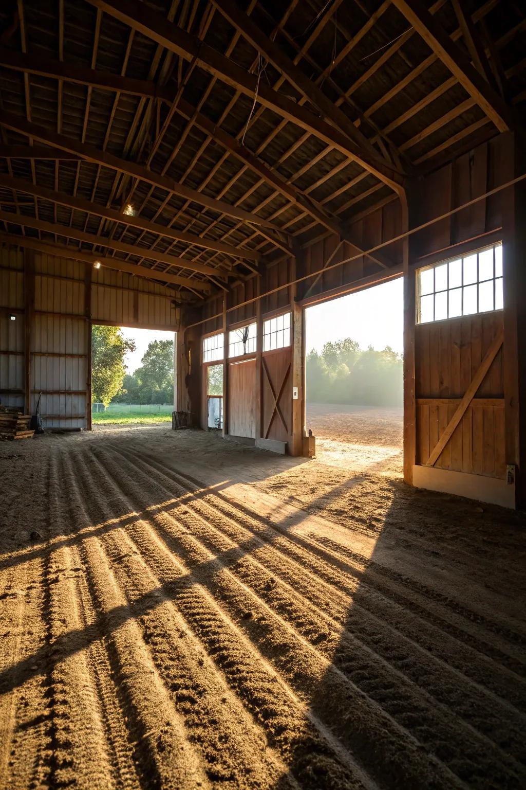 Earth floors deliver a straightforward and organic selection for barns.