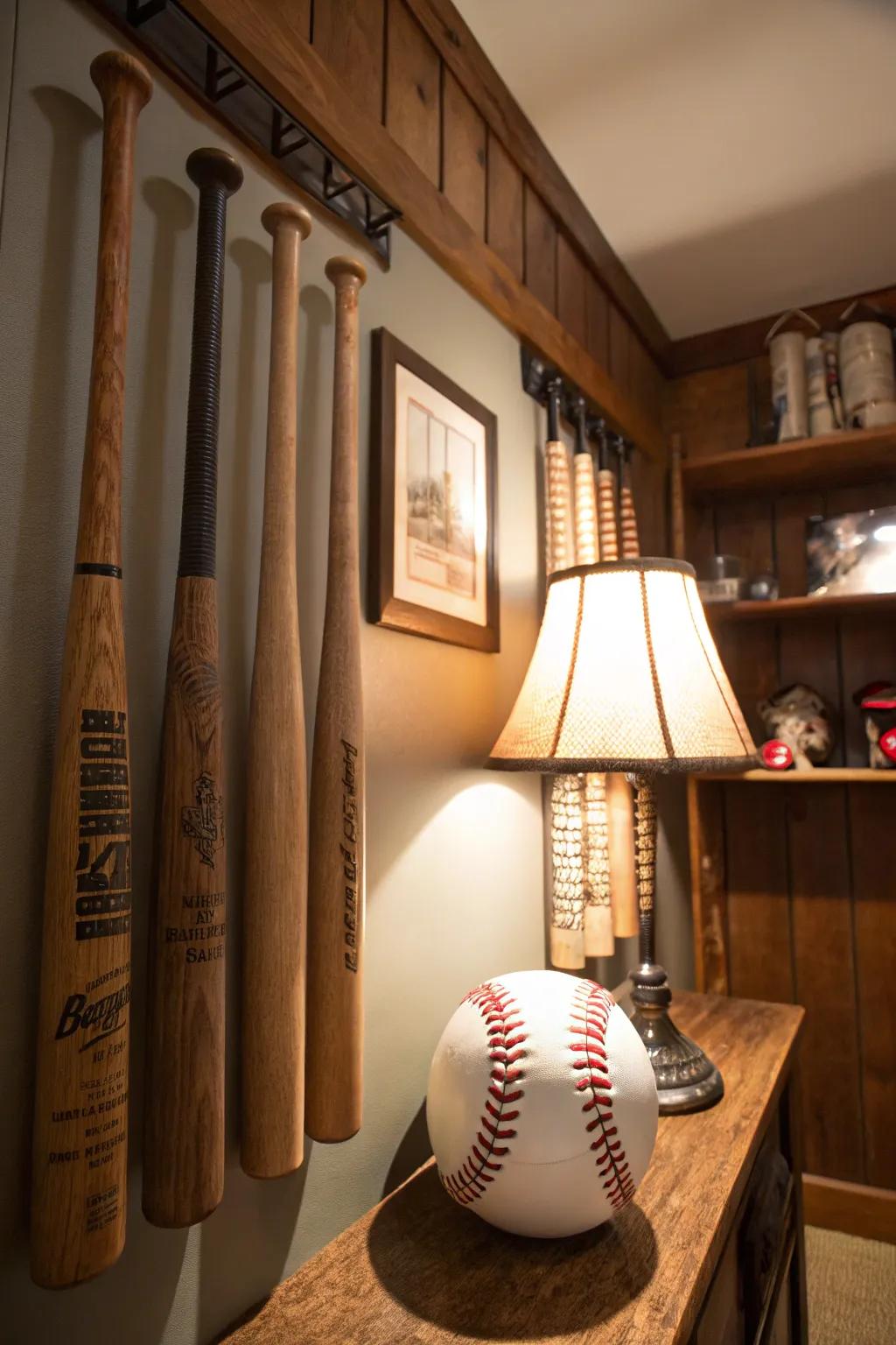 Incorporate whimsical baseball-themed decorative elements.