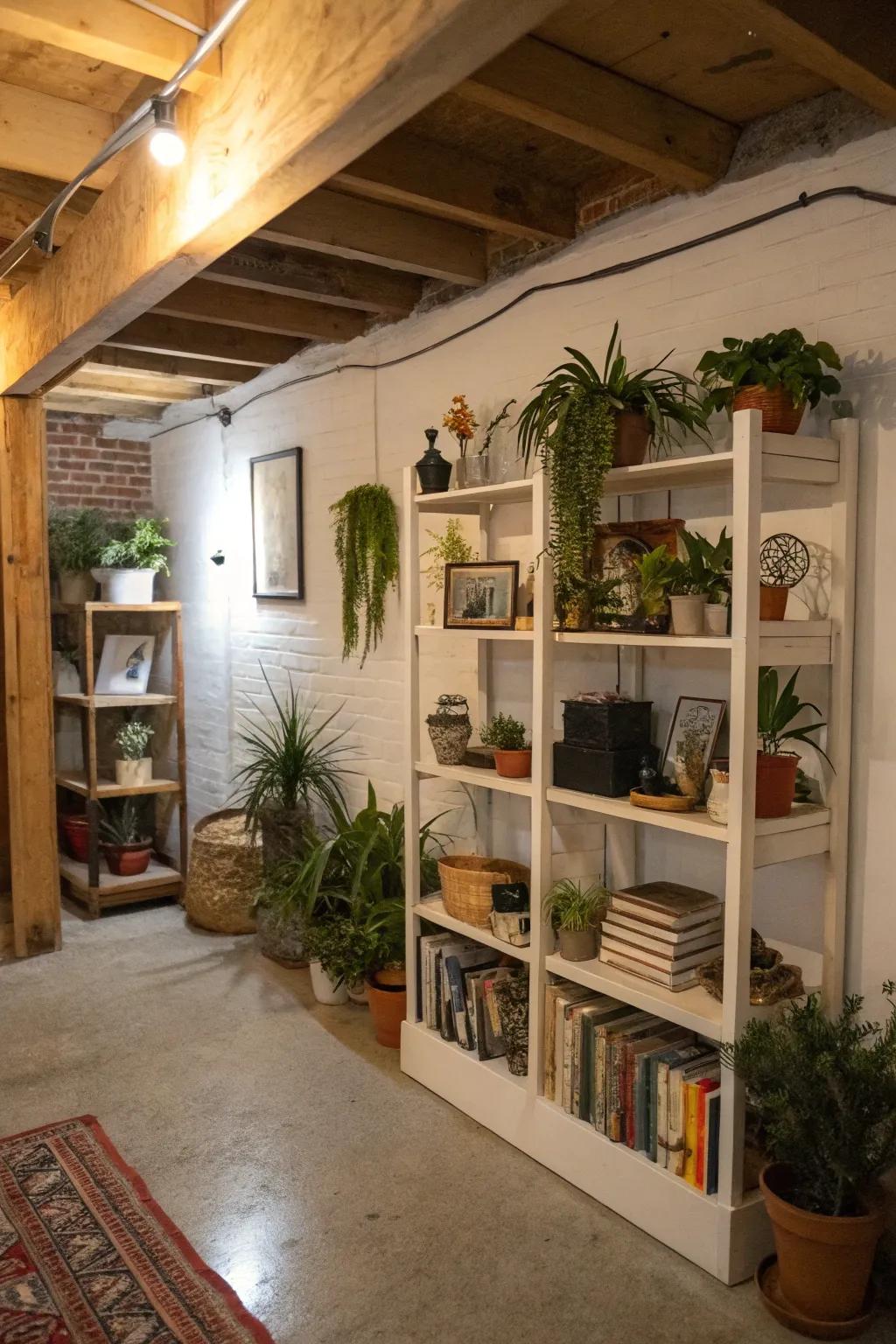 Corner shelves are a brilliant way to maximize the amount of usable space.