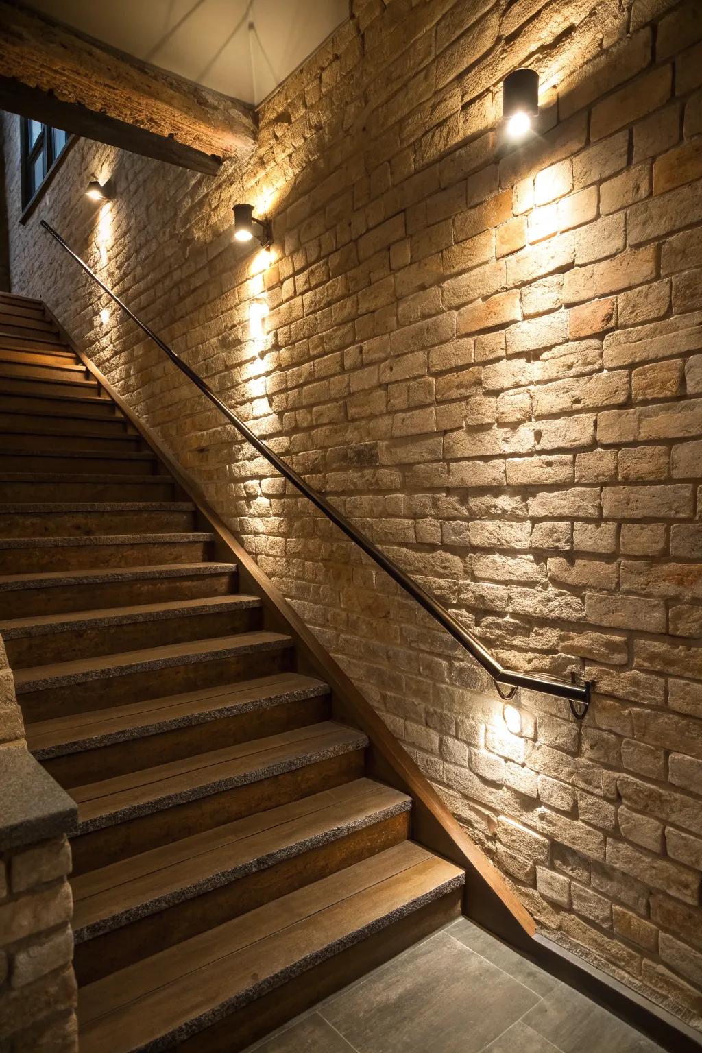 Highlight textures with strategic accent lighting.