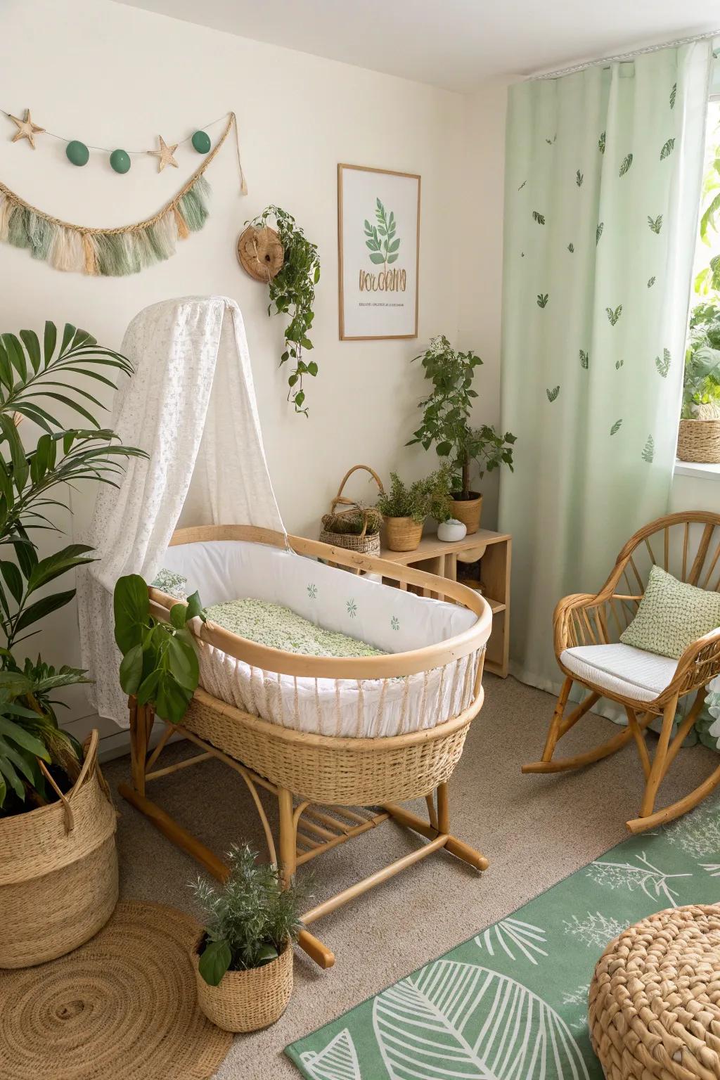 Sustainable decisions with an earth-friendly bassinet.