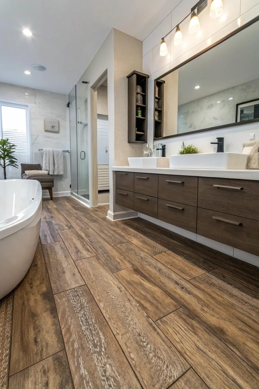 Relish the beauty of timber with superior vinyl panels.