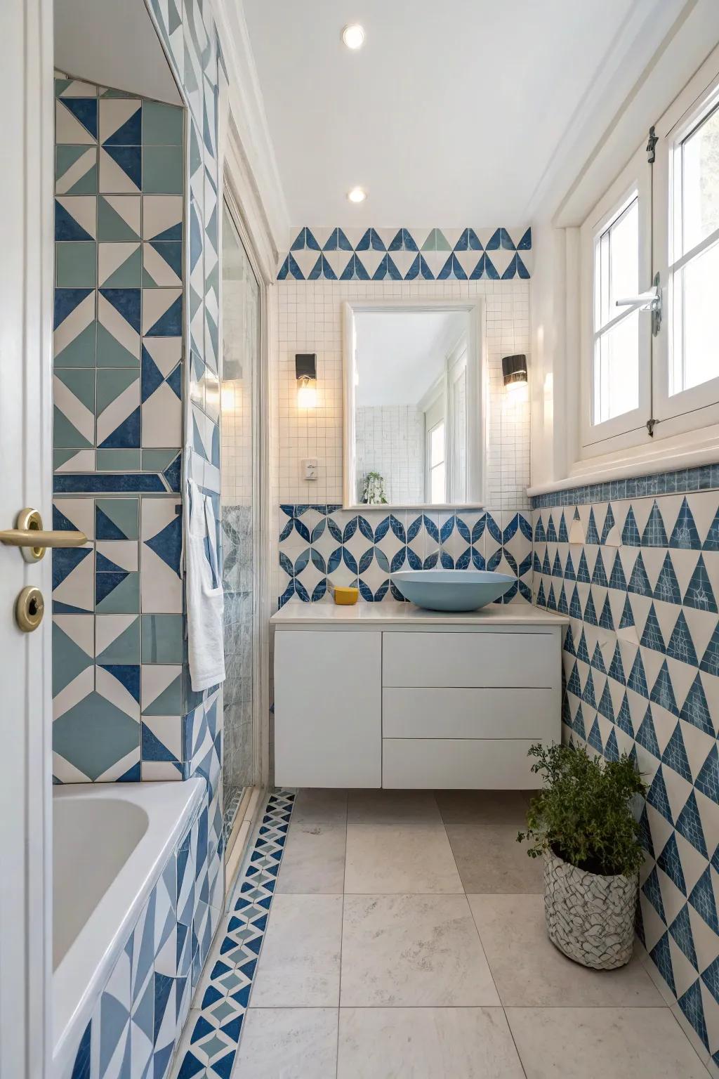 Surfaces offer countless opportunities for creative expression within your bathroom.