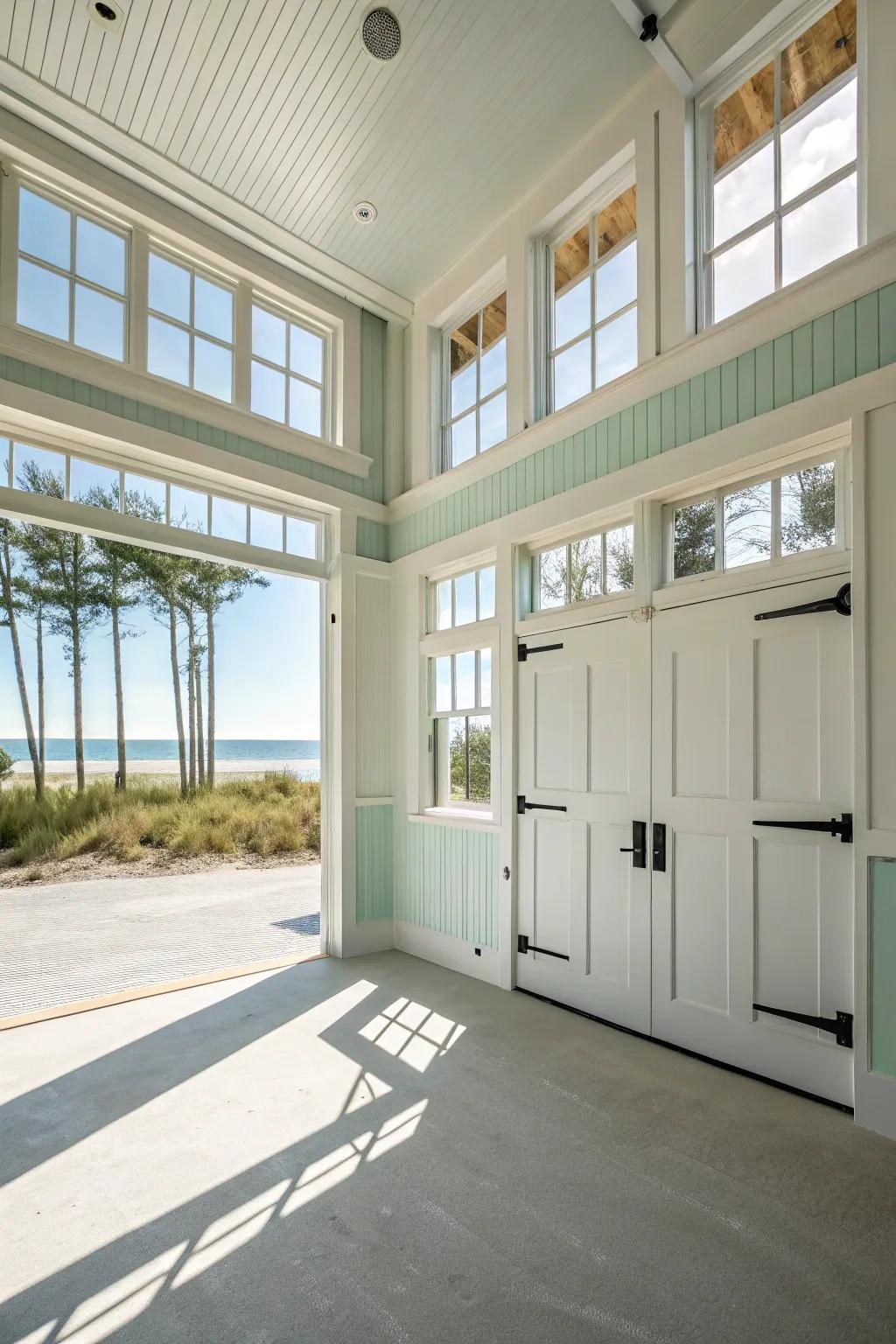 Allow the sunlight into a radiant and open garage design.