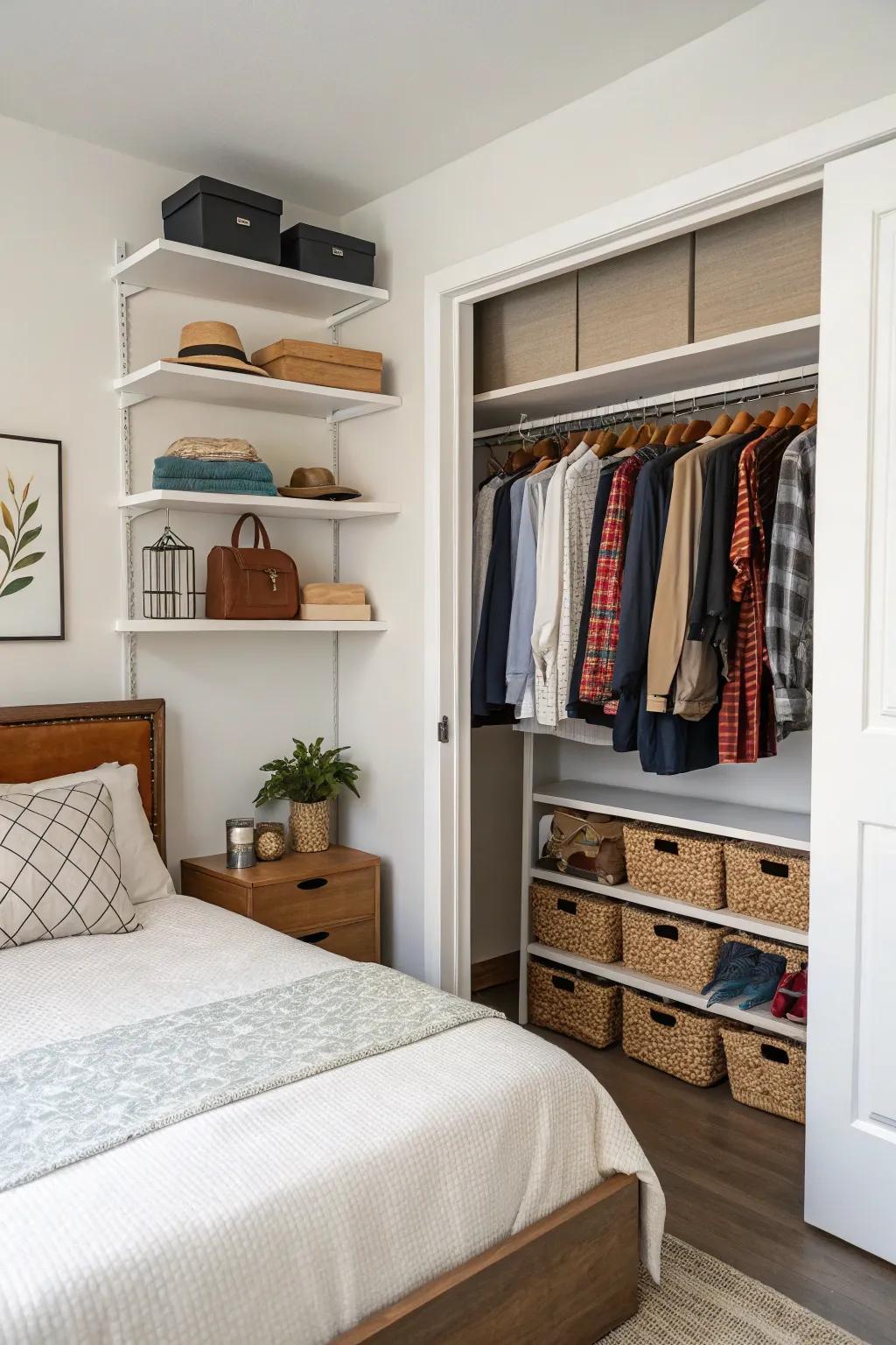 Clever storage solutions keep your nook tidy and functional.