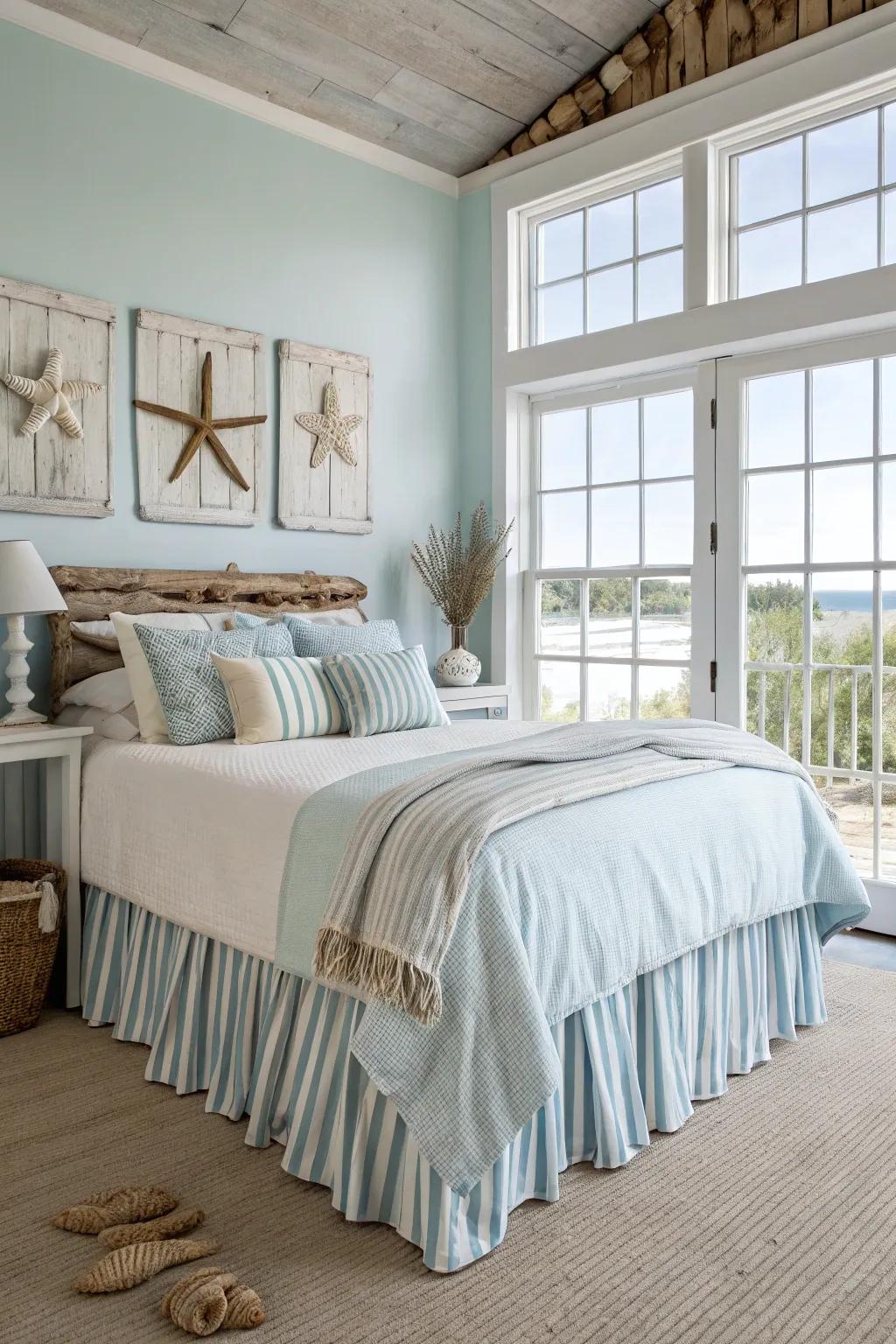 Patterned bed skirts can add a fun touch to your bedroom design.