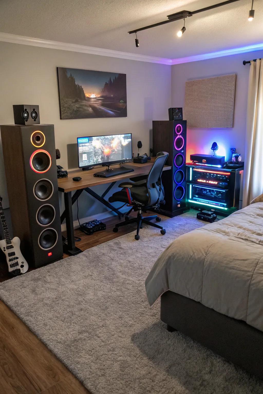 A sound system that immerses you in audio.