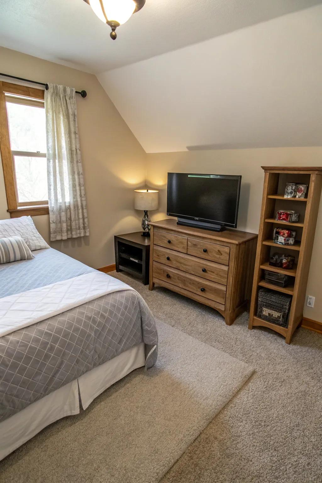 Corner TV stands are great for small spaces.