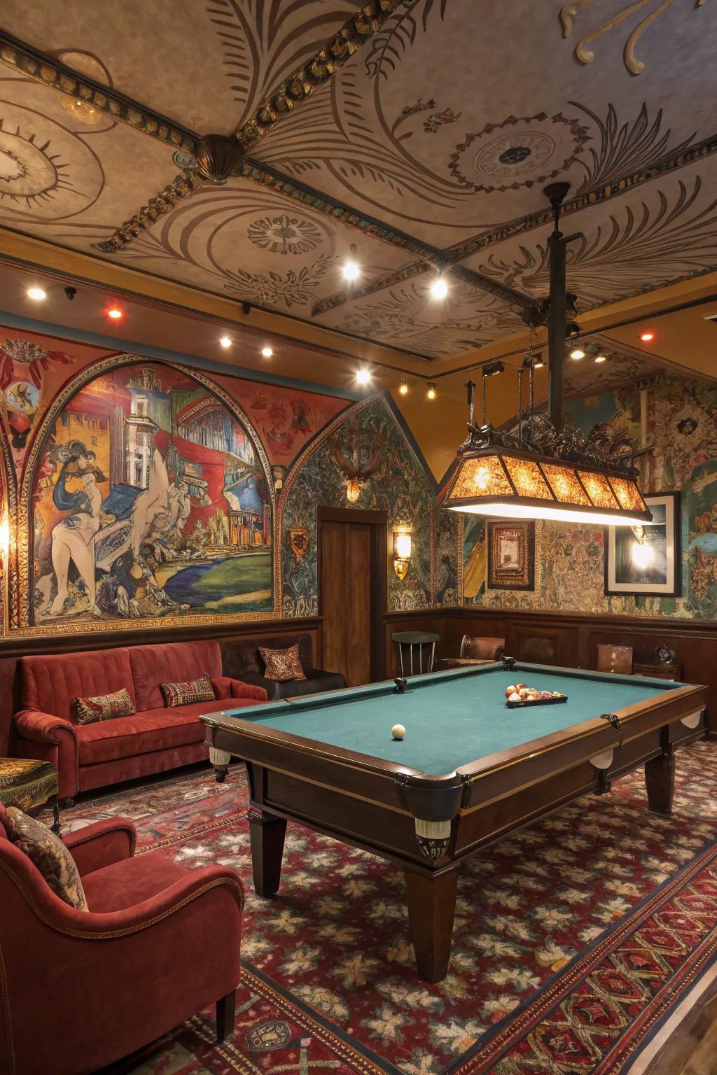 Artistic dividers inject character into your billiard space.