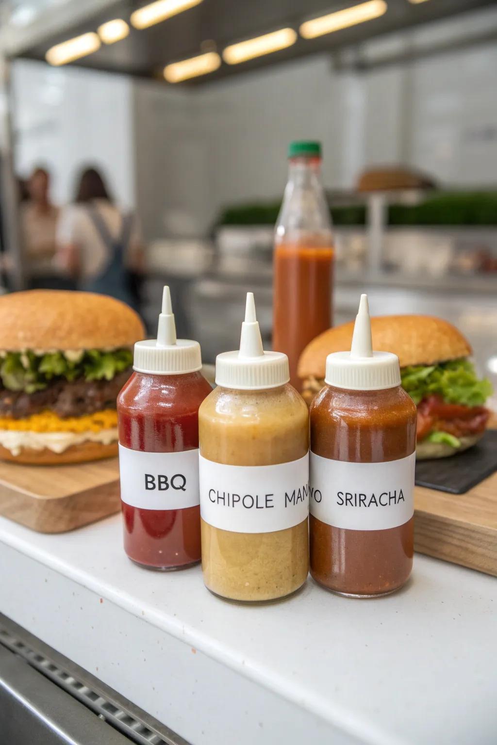 A selection of sauces for every single taste bud.