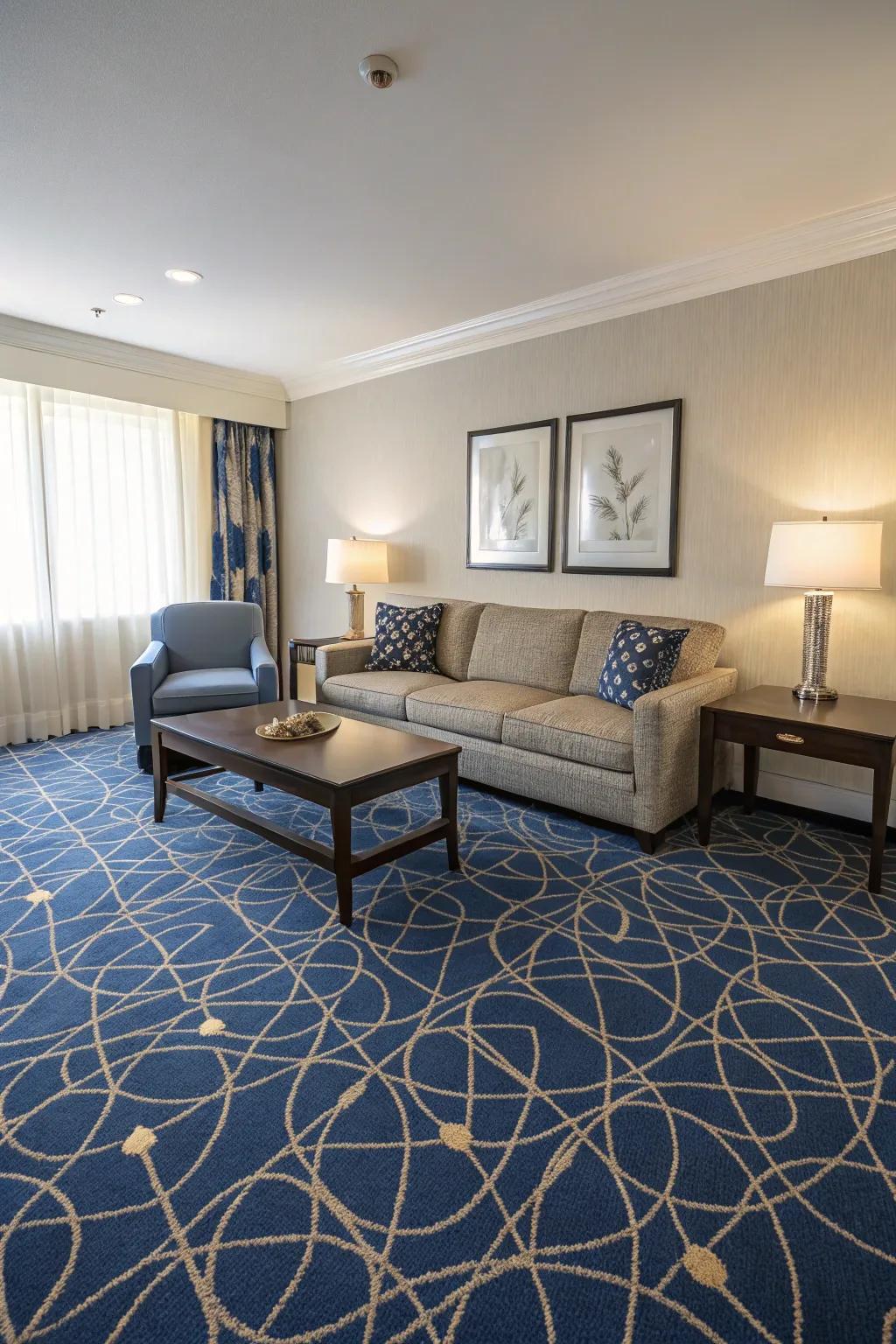 Design carpets add identity and flair, making your lounge uniquely yours.