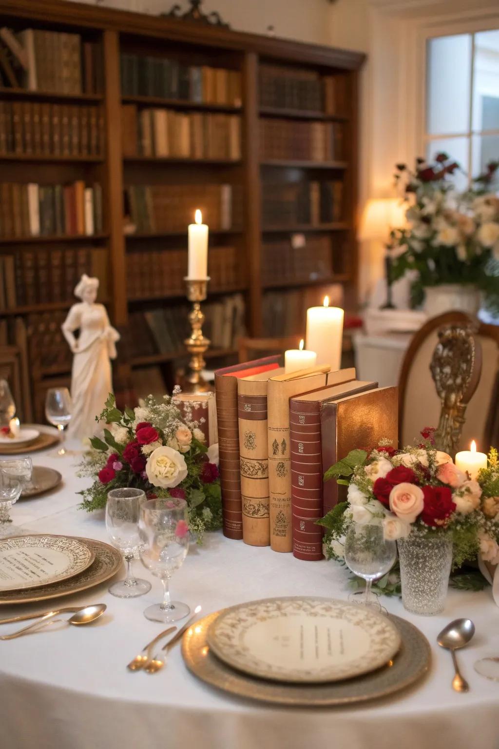 A table setting inspired by literature, providing a sophisticated touch.