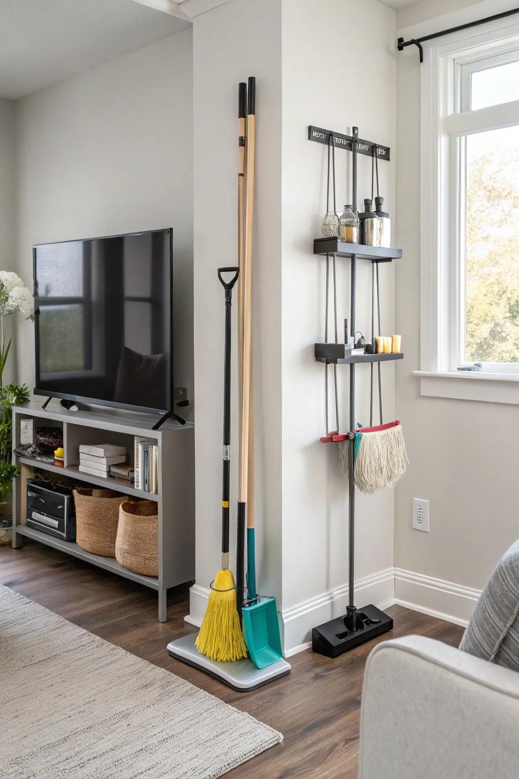 When done right, a simple design can incorporate storage solutions into your decor.