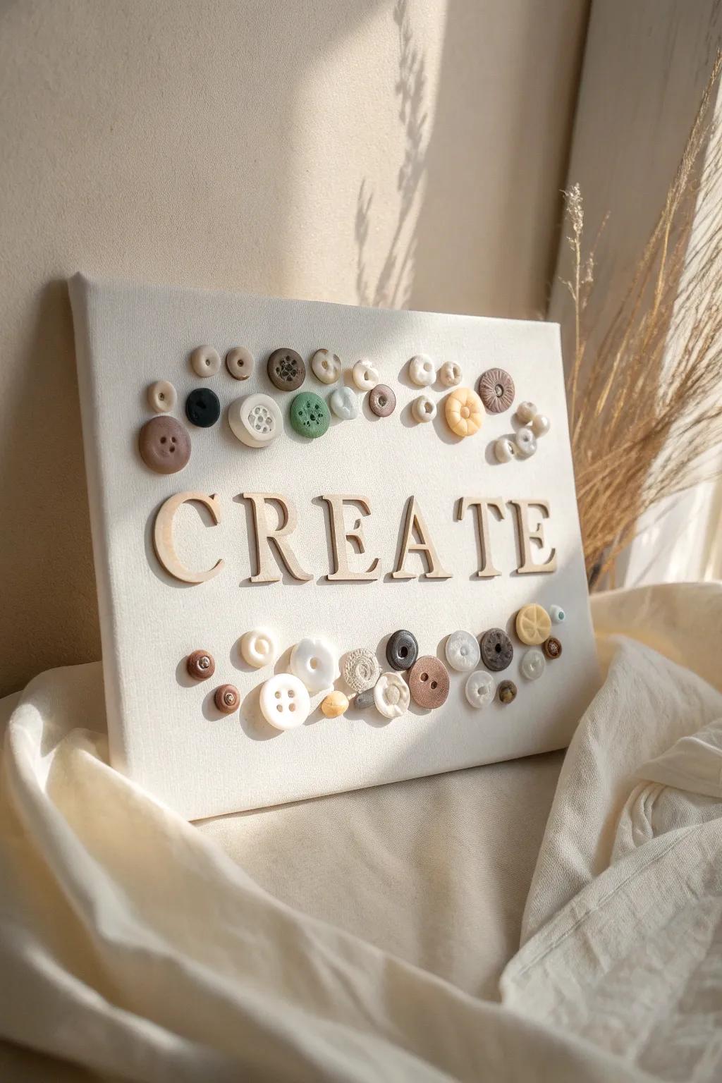 Embrace your creativity with a hint of button artistry. 🌿✨ #MinimalistBeauty #BohoCraft