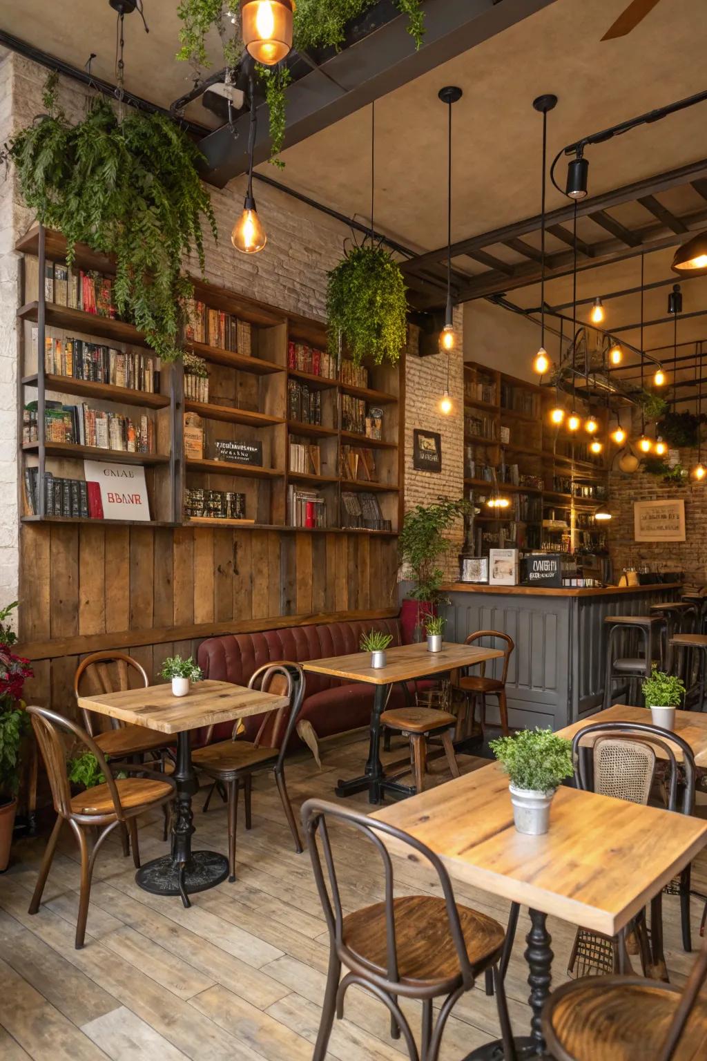 Country components append a snug yet contemporary sensation to your home cafe.