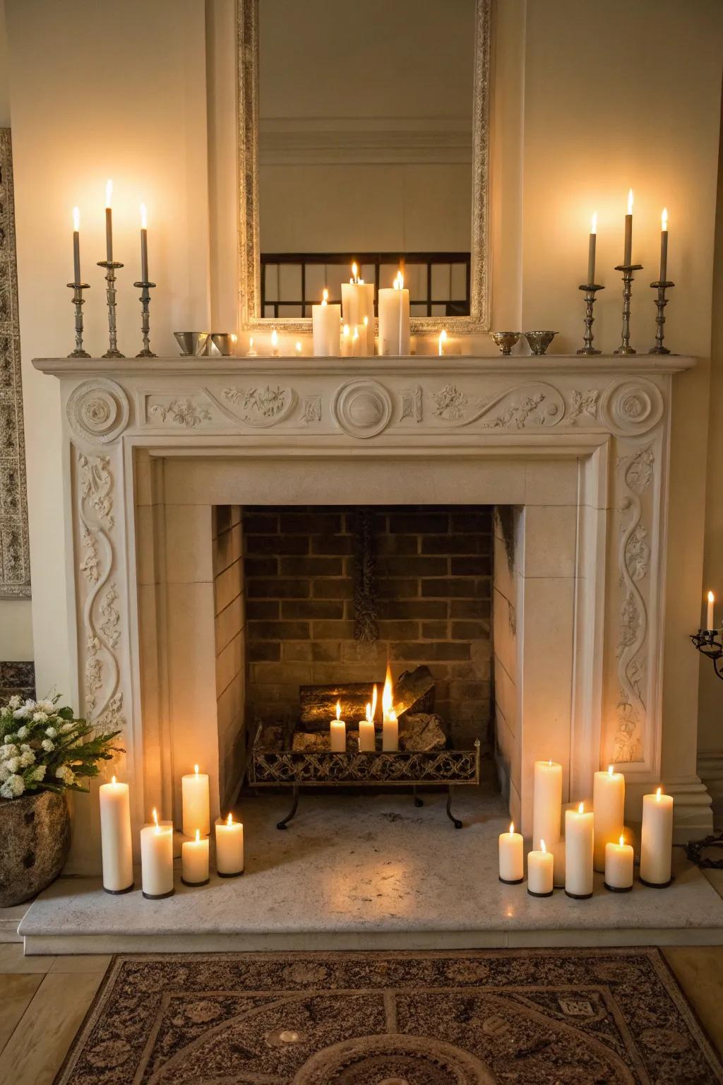 Symmetrical candle formations encourage balance and composure.
