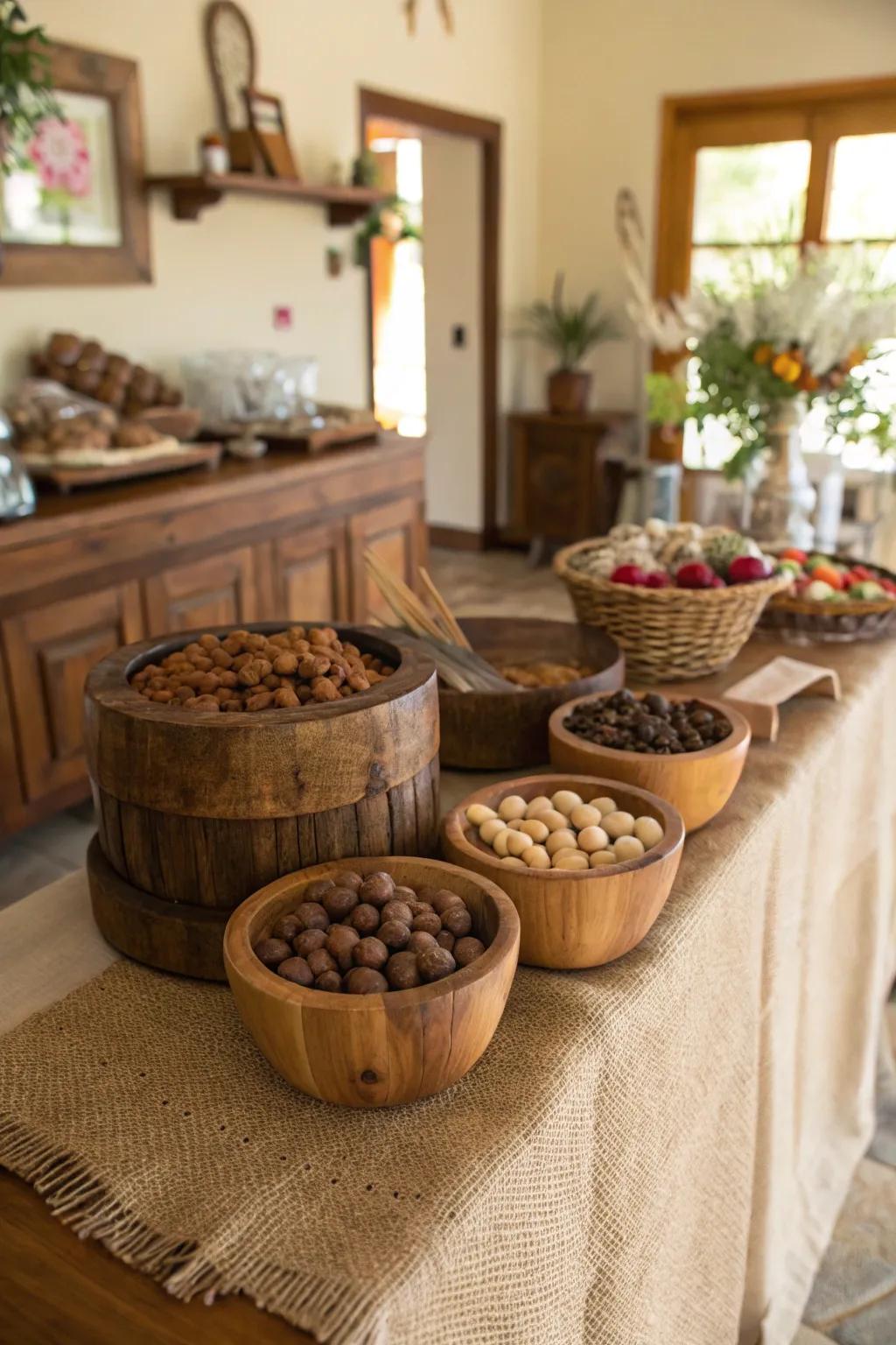 Pastoral charm blended with a confectionery bar twist.