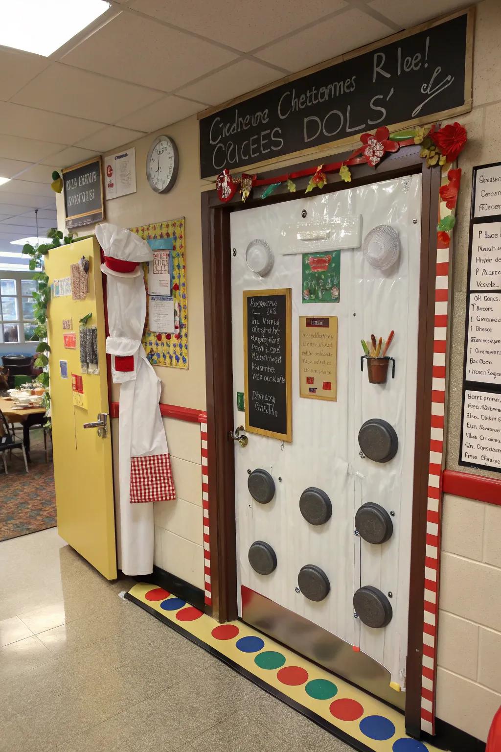 Cook up a bit of career motivation using a chef-themed door.
