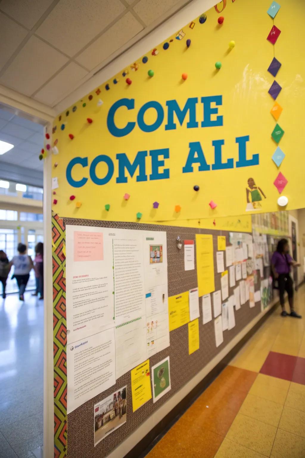 An inviting message sets an affable and welcoming tone for the fair theme.