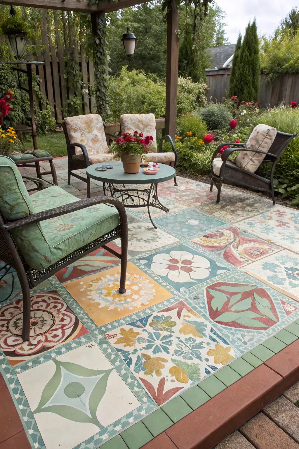 Painted floors: unleash your creativity with color.