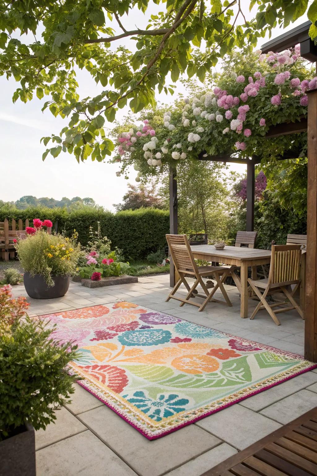 An outdoor rug can instantly elevate your patio's style.