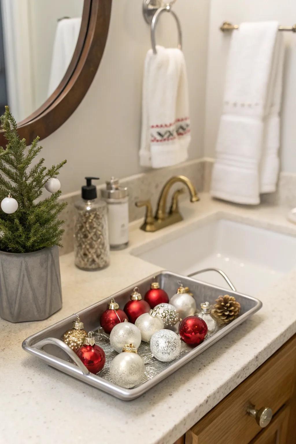 A hint of sparkle with Yuletide decors brightens up the area.
