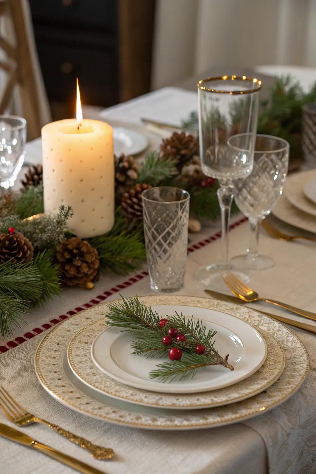 A dining display ready for a festive feast.
