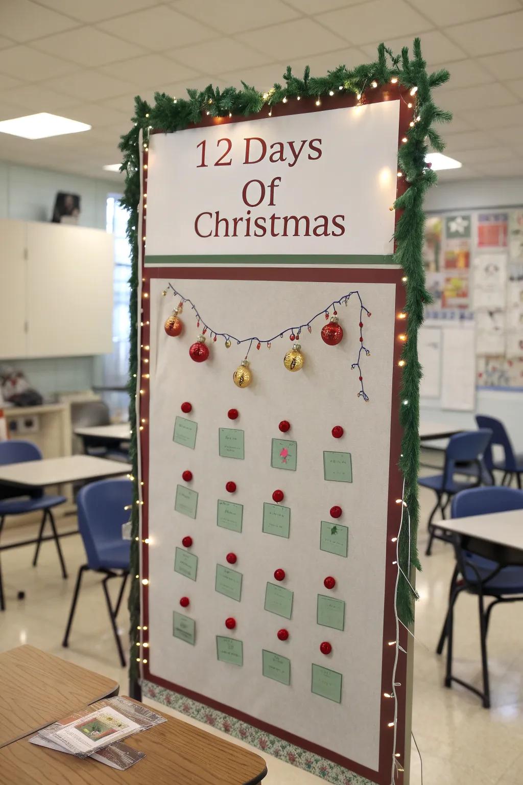 Anticipate Christmas with daily math exercises.