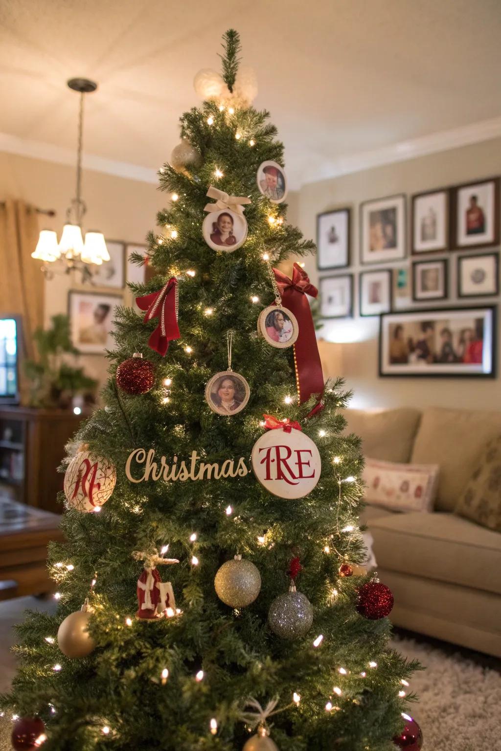 Bespoke monograms make this tree uniquely special.