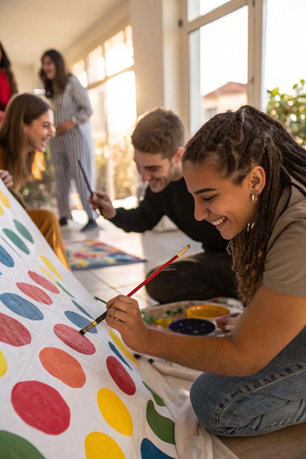 Forge bonds through collaborative artwork.