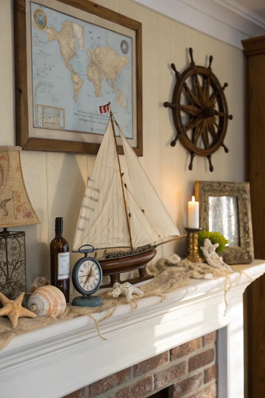 Nautical accents offer a hint of sea-inspired allure.