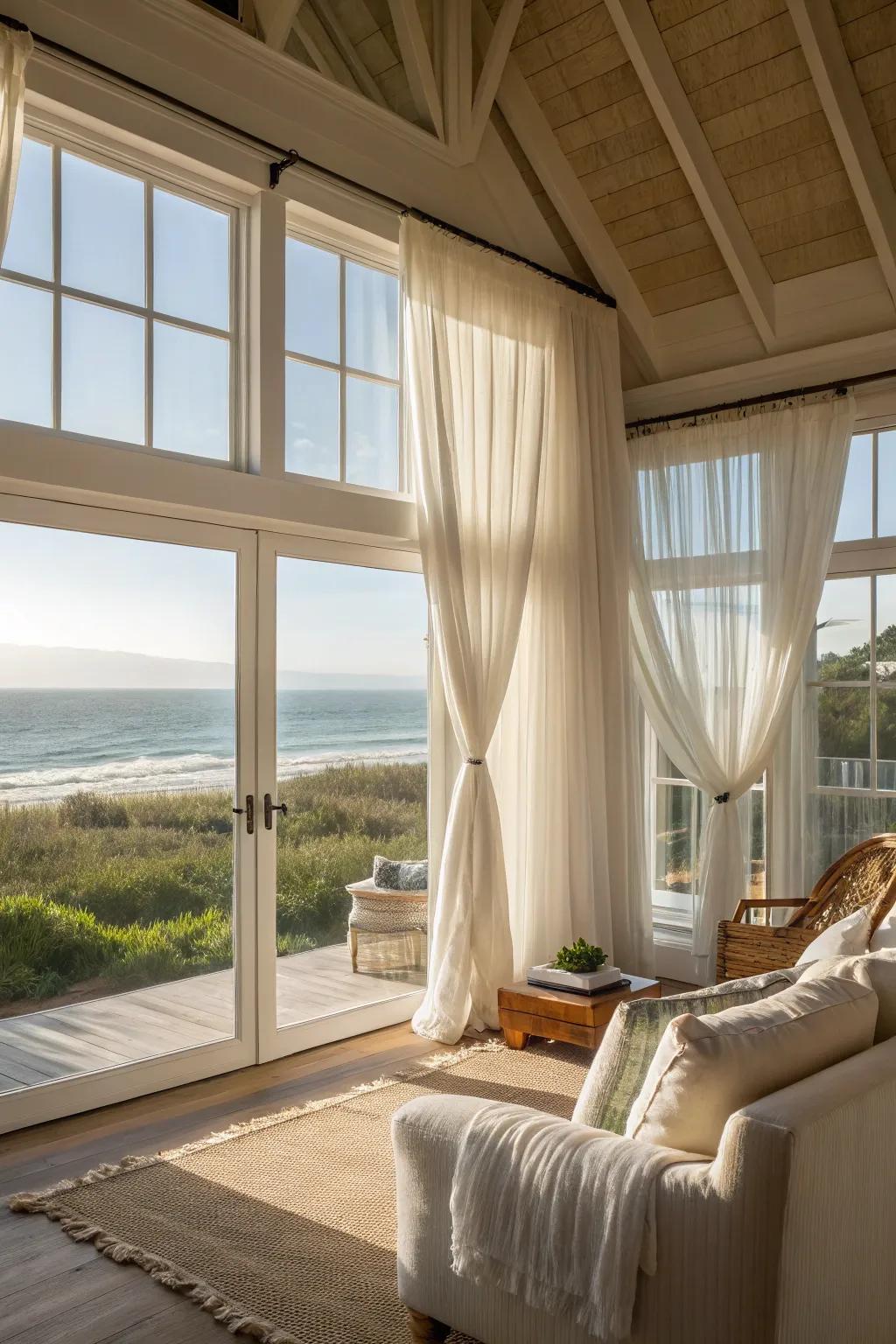 Natural illumination enhances the coastal ambiance.