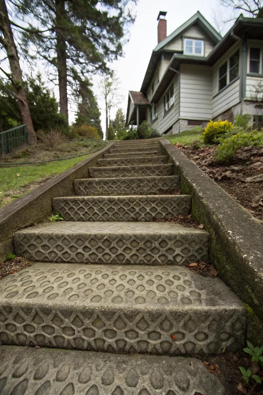 Textured steps tick both beauty and functionality boxes.