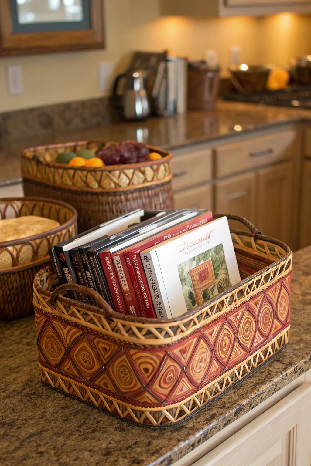 Containers on the countertop offer both function and design.