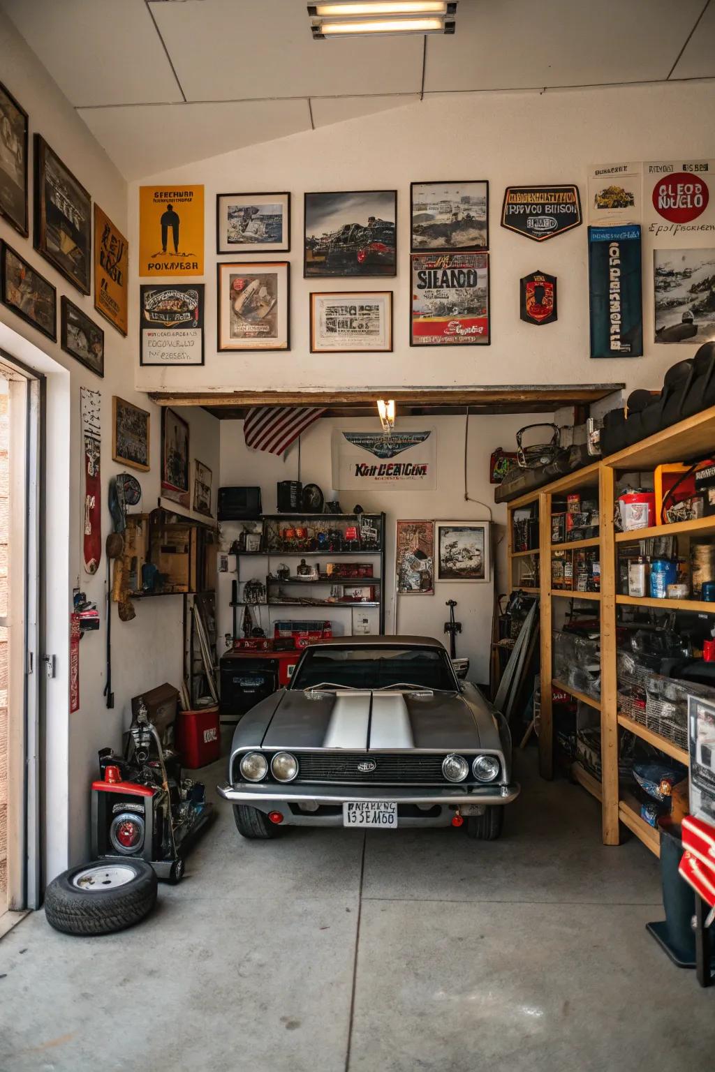 Personalized themes add individuality and uniqueness to your garage.