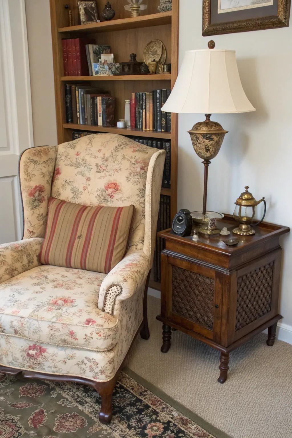 Vintage finds that contribute depth of history and charm.