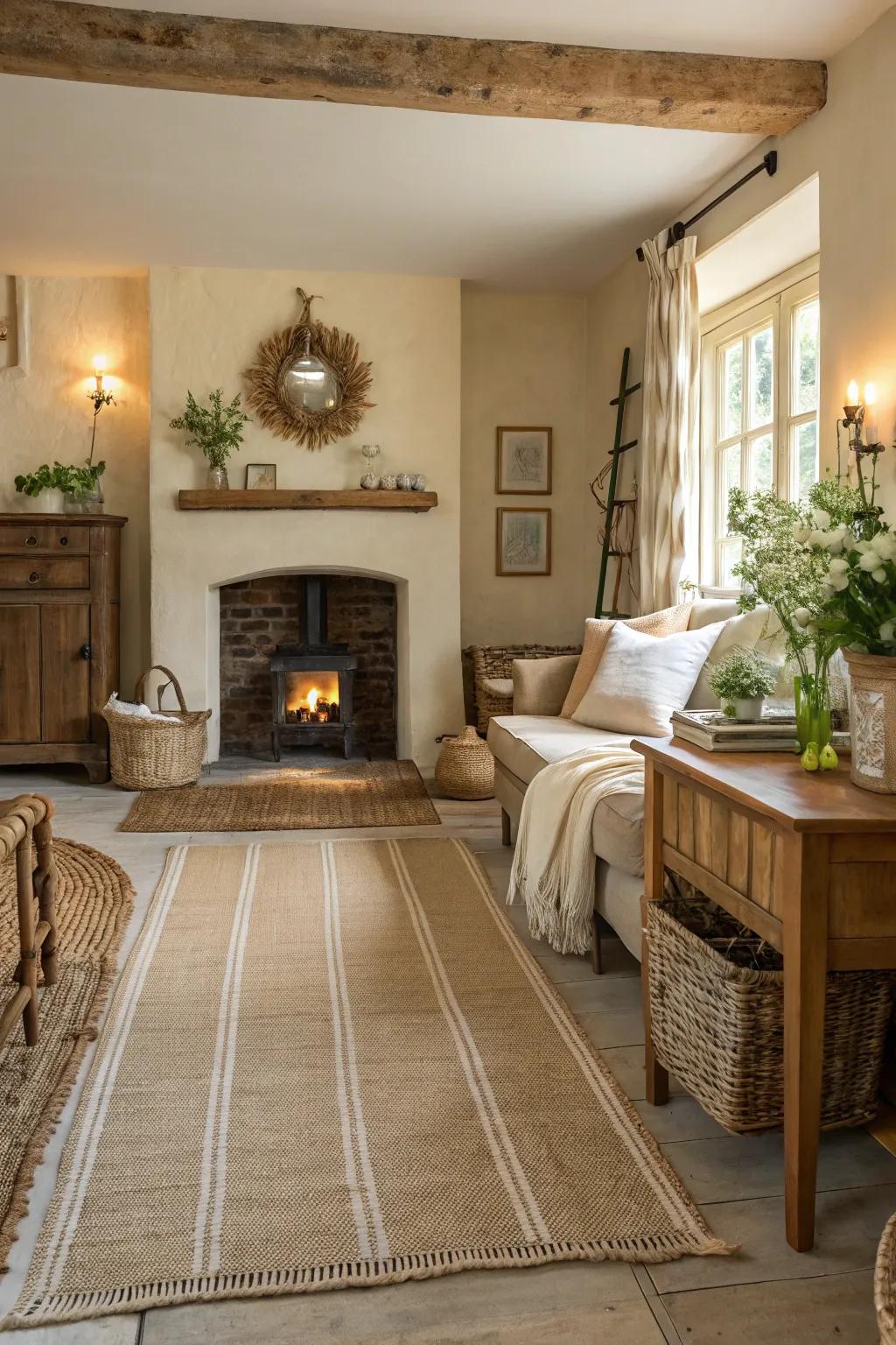 Organic textures fashion an abundant and welcoming atmosphere.
