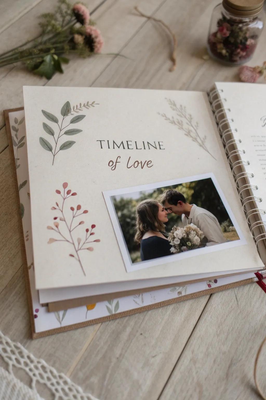 Celebrate your journey with a 'Chronicle of Affection' scrapbook section, where each date holds a cherished memory.
