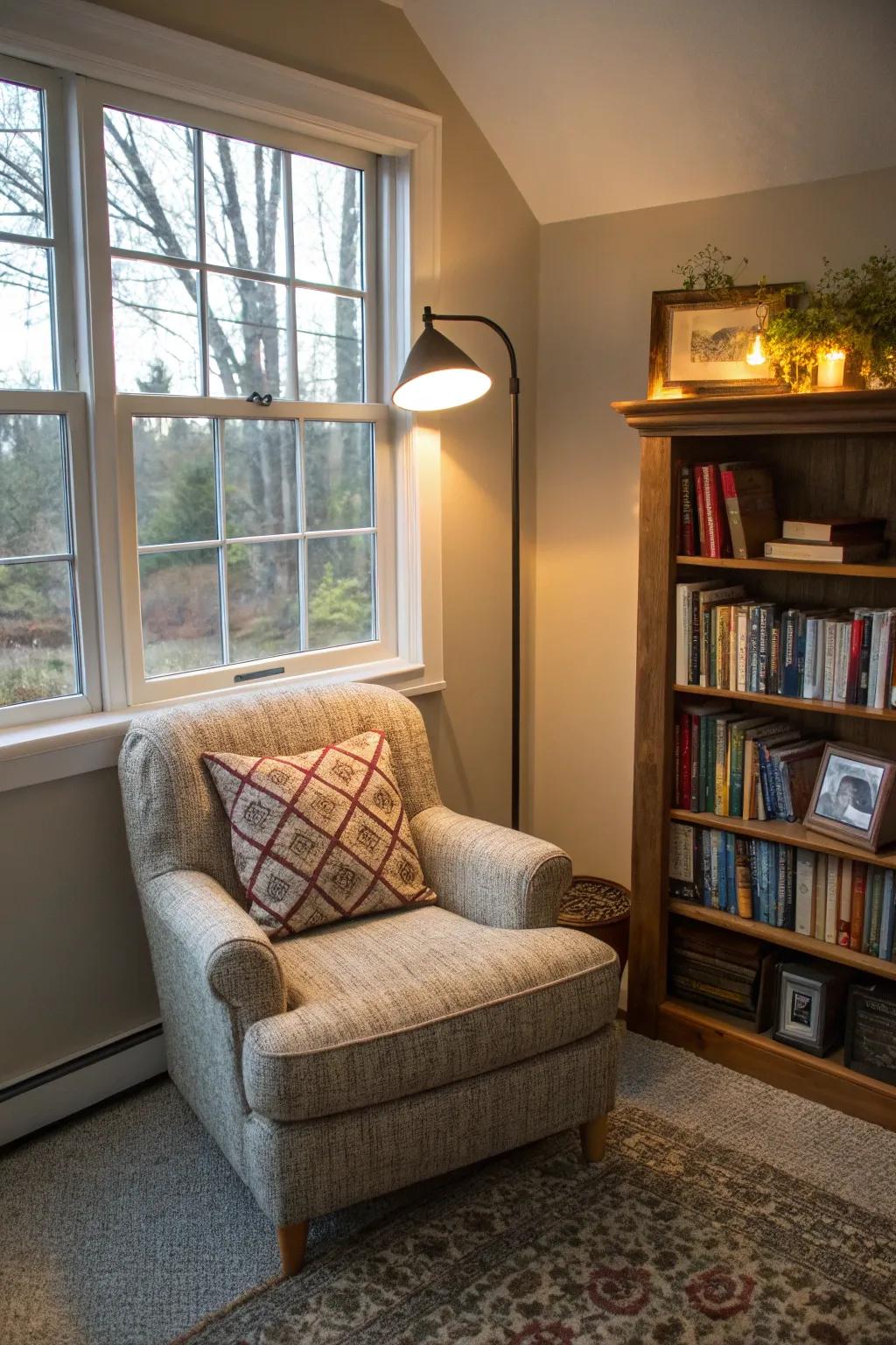 A reading corner serves as the ideal getaway in your living space.
