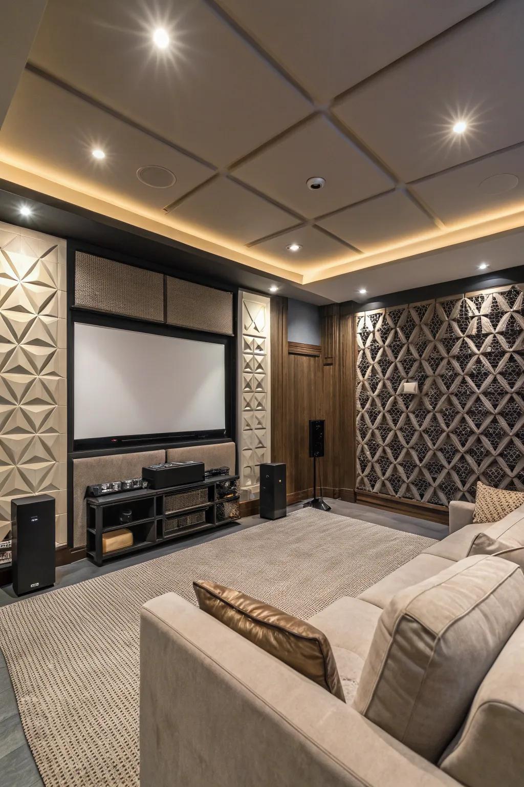 Acoustic panels look good and improve sound quality.