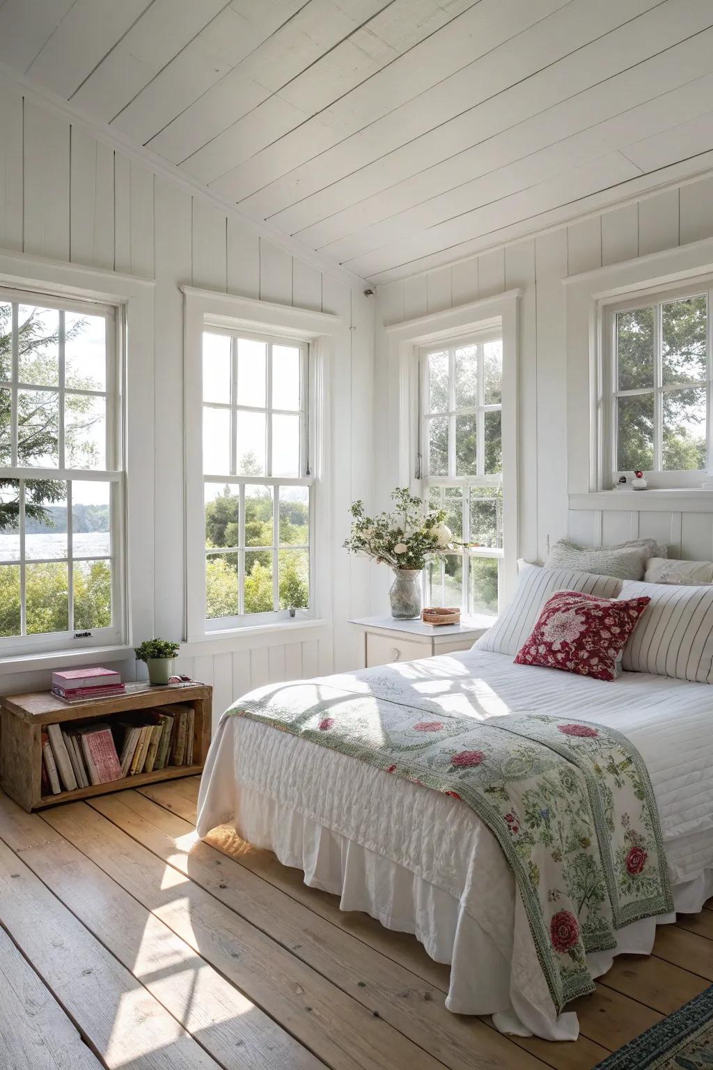 Sunlight fashions an inviting, open environment.