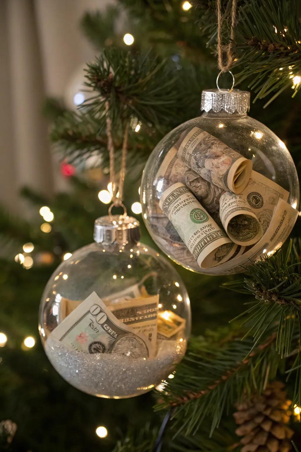 Adornments overflowing with cash insert brilliance and surprise.