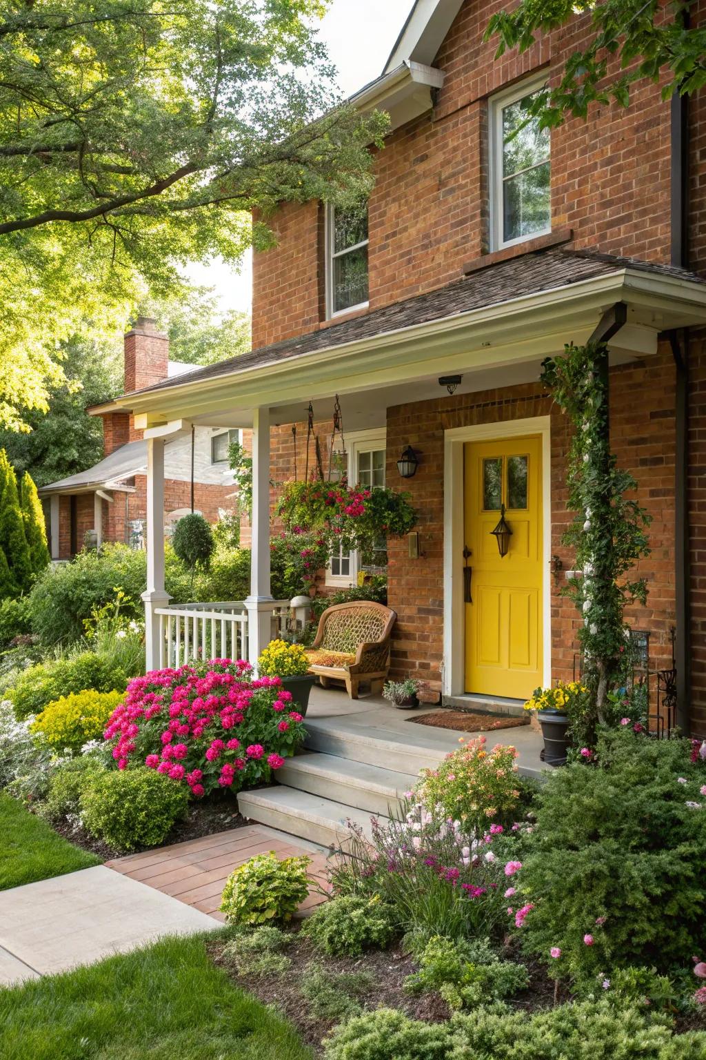Happiness radiates from this sun-kissed yellow portal.