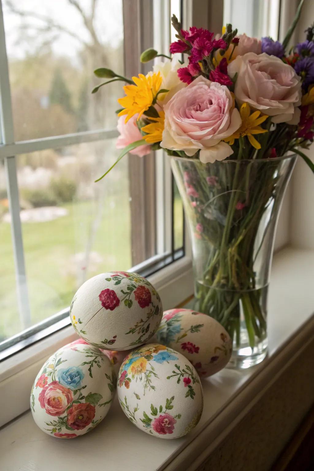 Botanical-embellished orbs introducing a hint of springtime indoors