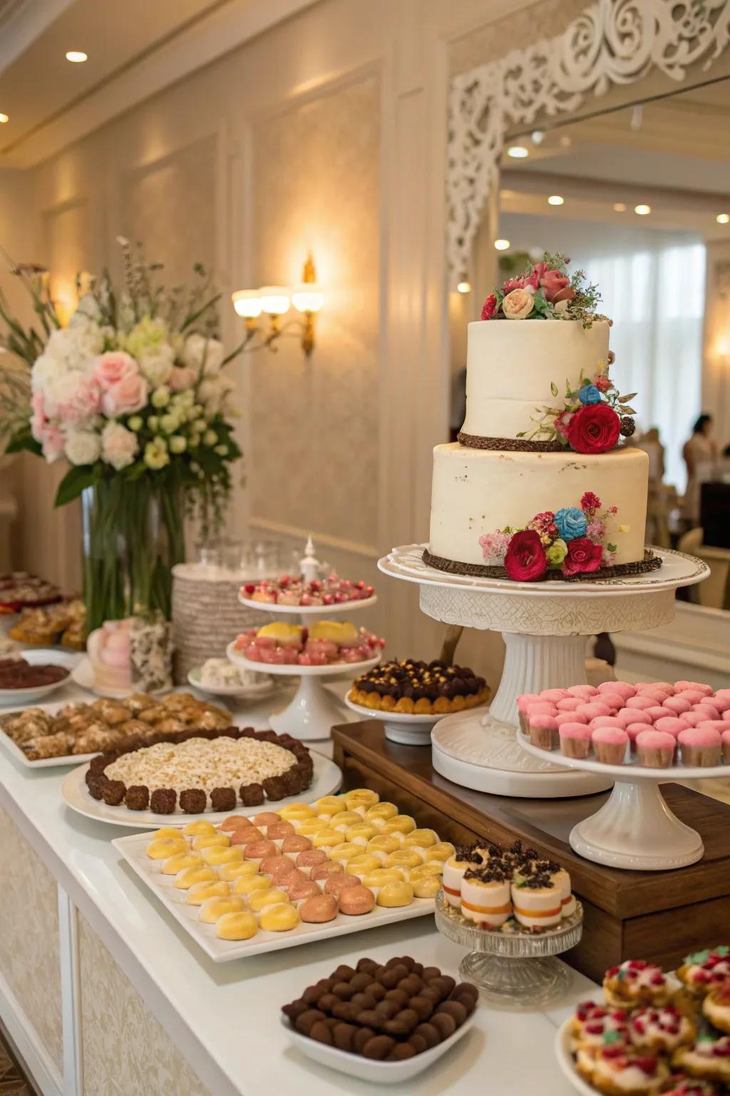 A variety of sweets ensures there's something for everyone.