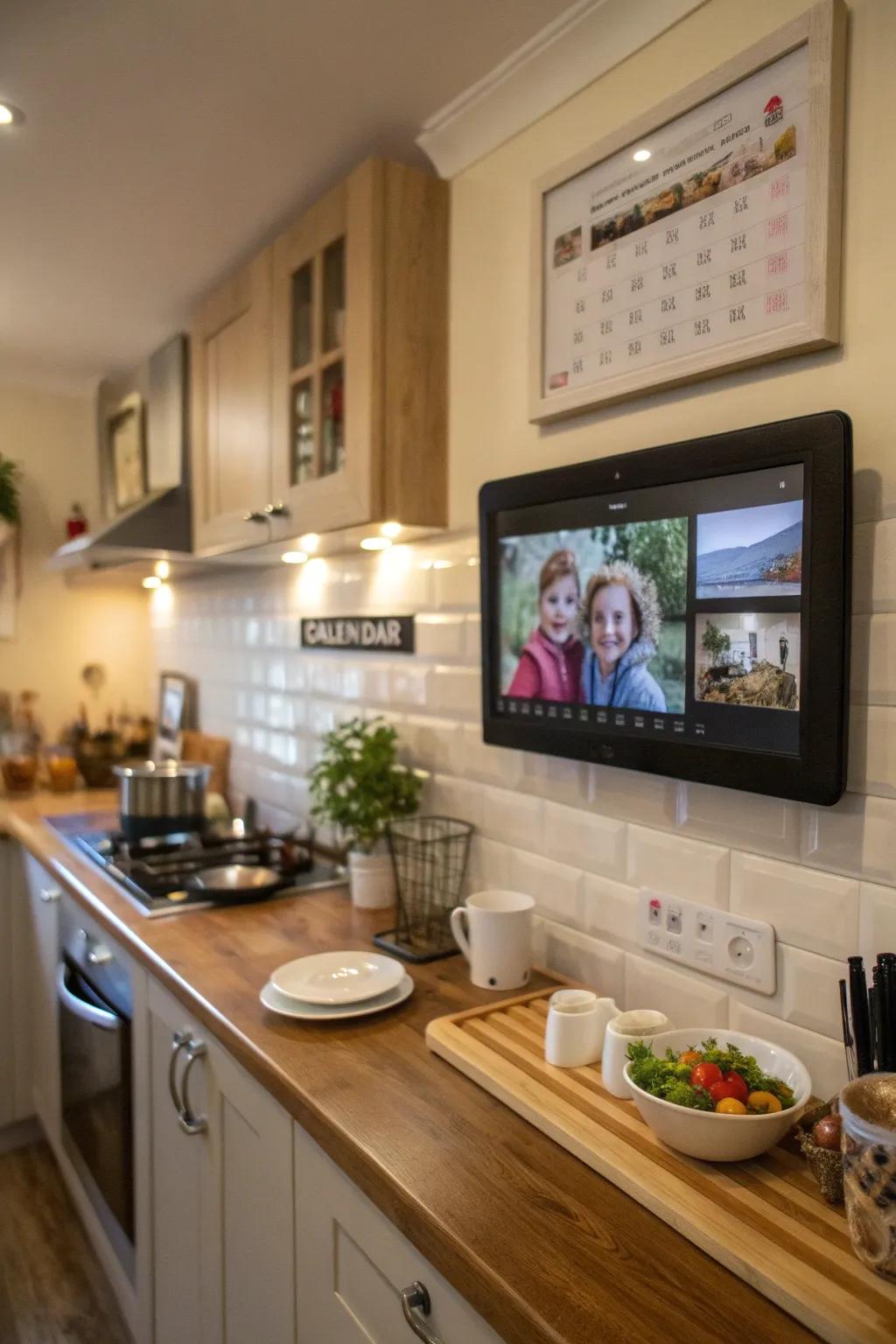 An electronic picture display that is both organized and entertaining.
