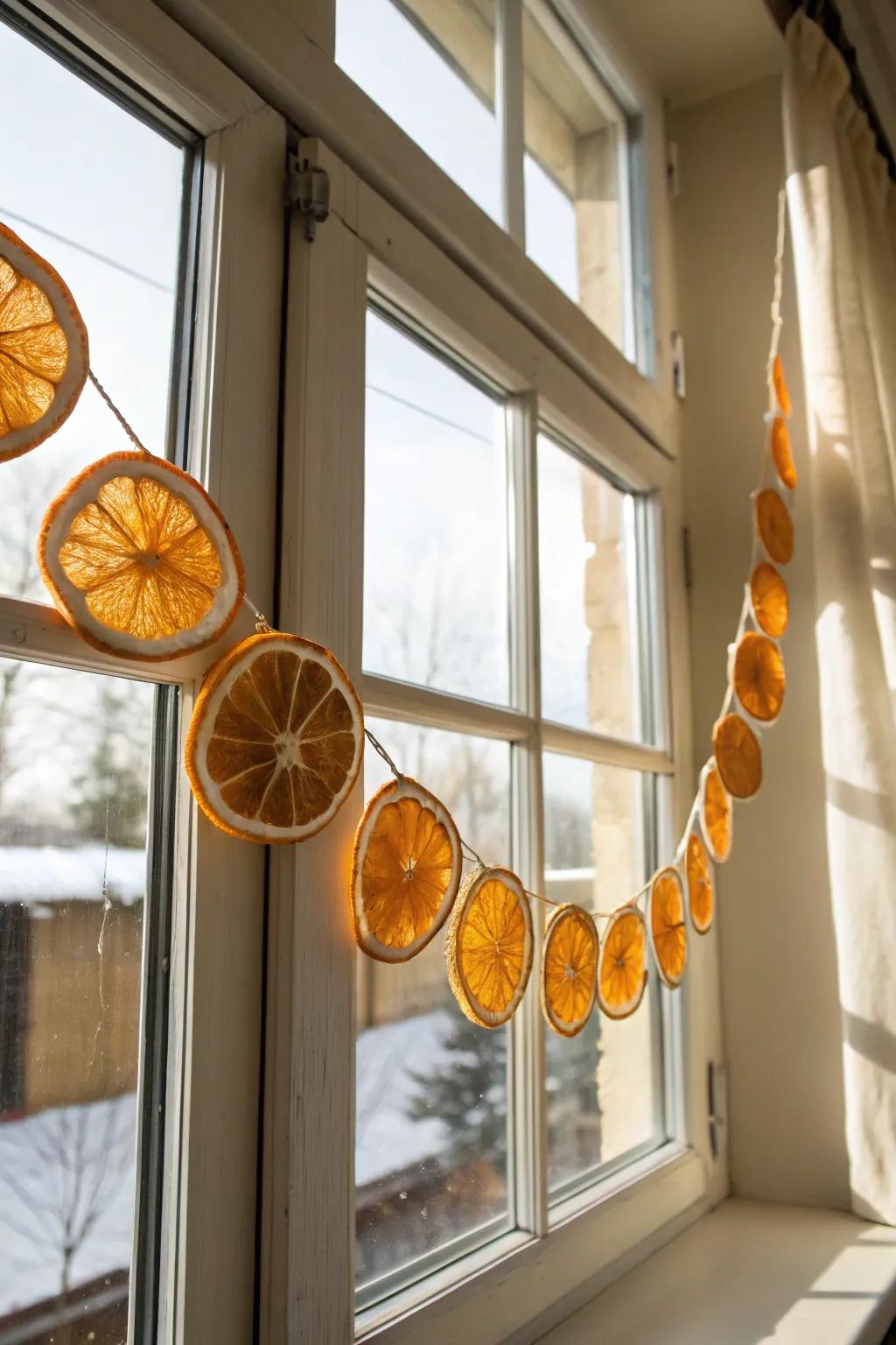 Welcome the warmth of the season with a handmade dehydrated citrus chain that brings a comfortable and classic appeal to your house.