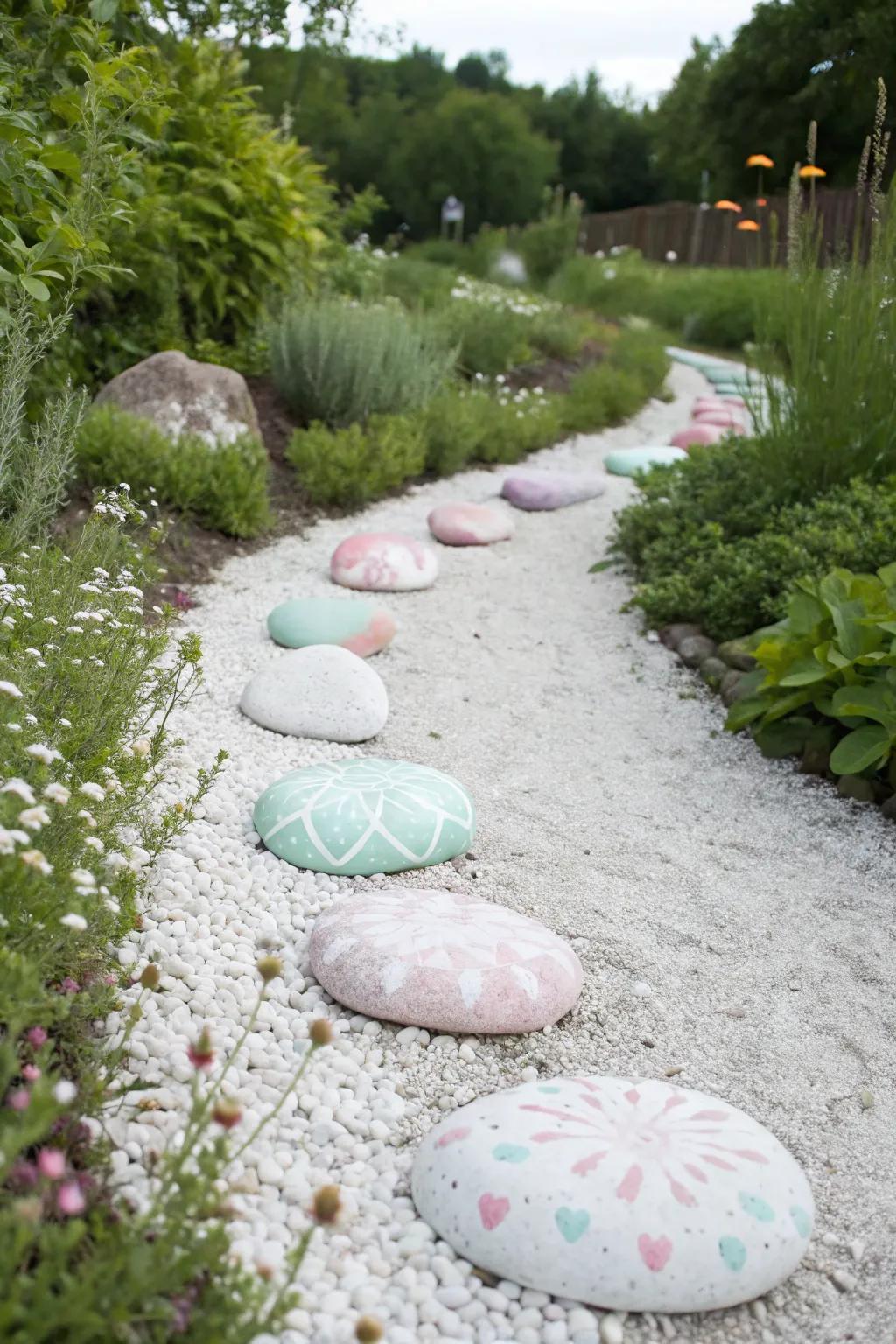 Find peace on this lovely DIY garden path, where simple beauty meets fun boho vibes.